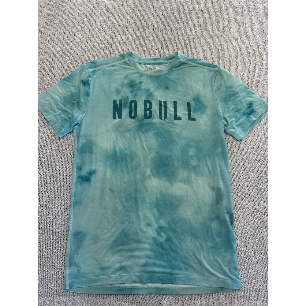 NOBULL Womens Tie Dye Performance T-Shirt Green Teal Activewear Gym Top Medium